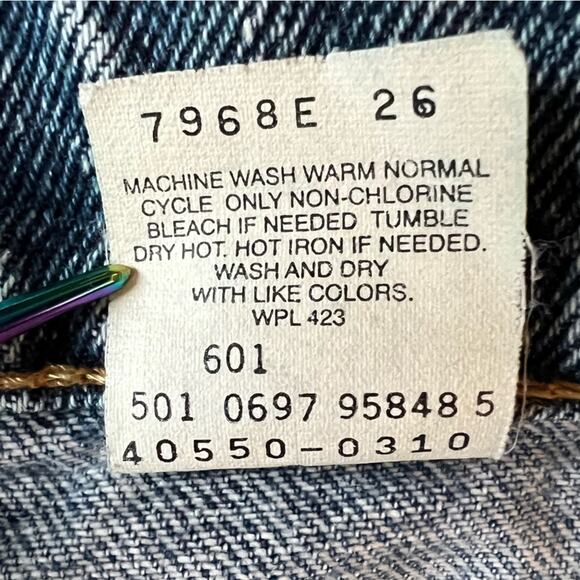 VTG Relaxed Fit 550 RARE Orange Tab High Rise Waisted Mom Student Jean - Picture 4 of 16